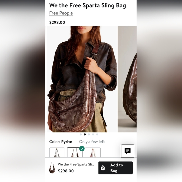 We the free sparta sling bag NWT Pyrite